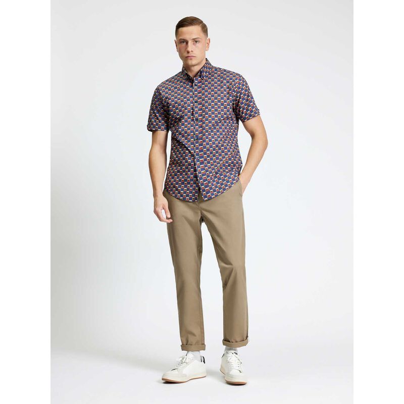 Ben Sherman Retro Geo Print Shirt image number 3